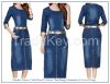 Denim Pencil Dress w/Golden Cuff 2015 Summer