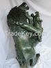 African life size sculpture, Rearing Stallion Sculpture from Zimbabwe