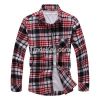 Latest style men's long sleeve casual check shirt with chest pocket