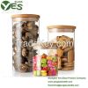 Heat-resisting Sealing Storage Glass Jar with bamboo lid