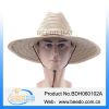 Fashion design men mat straw cowboy hat with wind break