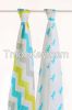 LAT pre-washed organic cotton muslin swaddles