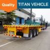 TITAN Tri Axle 40 ton 60ton Flat Bed Trailer for carrying 40ft contain