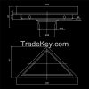 Hidden type Triangle Tile Insert Floor Waste Grates Bathroom Shower Dr