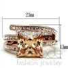 TK1665 Rose Gold Spiral Band /w Illusion & Bead Bright Setting Stainless Steel AAA Grade CZ Engagement/Anniversary Ring