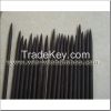 Dyed black U-shape bow bamboo flower sticks with waxed one end pointed for gardening