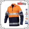 Yellow navy hi vis reflective work shirts