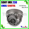 CCTV Dome Type IR Camera CMOS 1200TVL OSD Menu WDR IR-CUT 36pcs LEDs 2