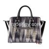 High-end and mature lady color printed tote handbag 