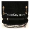 Woman leather handbag printed leather single shoulder bag with metal chains 