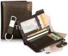 Leather Wallet with Credit card and loop holder slim smart genuine or PU men leather wallet