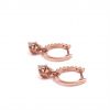 Tianyu Gems New Products 14k Rose Gold 1ct Moissanite Diamonds Charm Earring for Daily Wear
