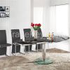 L818A Modern Extendable Glass Dining Table