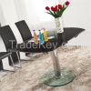 L818A Modern Extendable Glass Dining Table