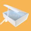 Quality white folding paper gift box with hard paperbaord