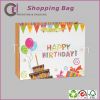 The high-end paper shopping gift packaging bag with happy birthday desgin