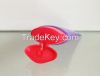 empty flexible plastic tube oval shape with double colors of flip cap 