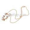 Fashion necklace with colorful bead/pearl made of glass/iron/alloy, OEM orders are welcome