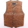 leather Vest Classic Western Cowboy mens Motorcycle Environmental prot