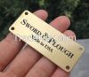 2015 custom logo  metal garment tags metal clothing labels