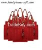 Maroon Jute Shoulder Bag