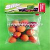 Plastic quart size slider lock food baggies