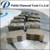 Marble cutting segment for cutting hard marble block lasb