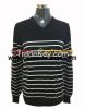 Men's stripe V ne...