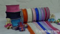 Stain Ribbon With Flower Edge