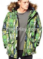 Man Print Down Ski Jacket