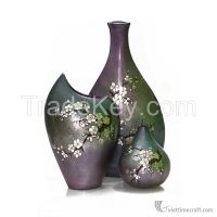 Shiny decorrative ceramic lacquer vase, 100% made in Vietnam,