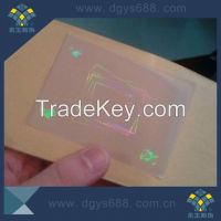 Transparent Hologram Overlay For Cards
