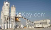 Stationary concrete batching plant