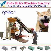 QT40C-1 small concrete hollow block making machine line