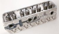 Loaded cylinder head for Chevy 350 small block engine