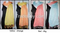 Cotton scarf two tone color 100% cotton