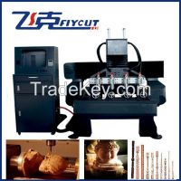 Flat-Rotary 4 heads CNC Wood Engraver, CNC Router Machine