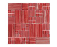 Hand Painted Red Moroccan Crystal Glass Mosaic Tile  From China