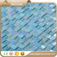 Cobalt Blue Iridescent Glass Mosaic for Swimming Pool Tiles