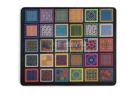 Square Grid design rubber+farbic mouse pad .