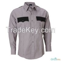 Full Sleeve Grey-Black Security Shirt, Uniform