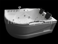 Acrylic whirlpool hydro massage bathtub for double people