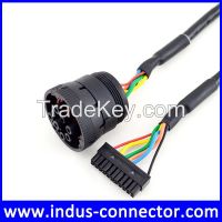 Automobile j1939 9 pin Amphenol connector with molex electrical wire harness