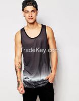 hotsale fashion gym printing sublimation tank top for men  From China