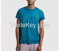 Men's Blue Double Dye Roller blank dri fit t-shirts wholesale From China