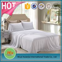 White Satin Stripe 10 mm Microfiber Bed Sheet Set - Twin / Full / Queen / King From China