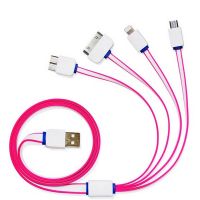 4 in 1 Noodle Micro USB Charger Cable USB Data cable For Samsung Galaxy S7 Edge Note 3 For iPhone 4S 5S 6S