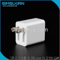 100-240V 50/60hz TO DC 5v 2a usb folding wall charger