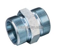 Hydraulic fittings straight male metric 24 degree bite type Carbon steel/ stainless steel From China