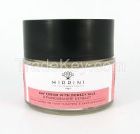 Mirrini Day Cream with Pomegranate Extract, Natural Collagen &amp; 30% Donkey milk with Vitamins E and A, 50ml